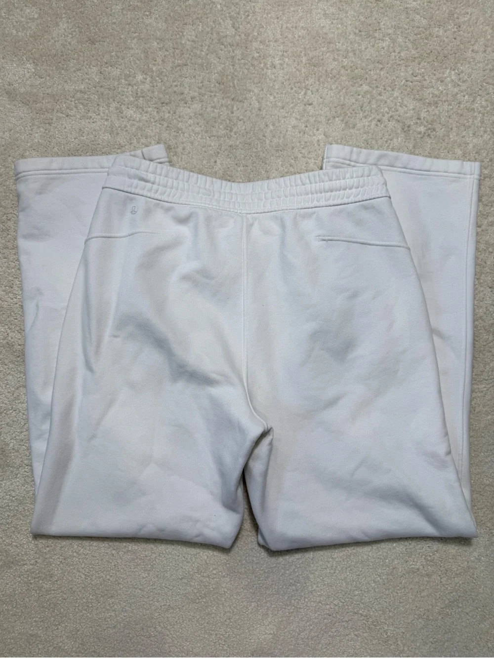 Lululemon Loungeful Straight Leg Pant Lounge Fleece Sweatpants White Size 10